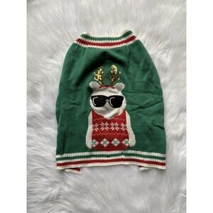 Holiday Time Dog Sweater Size Medium Cool Christmas Deer Pet Clothes